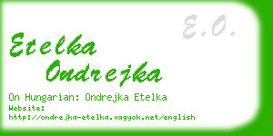 etelka ondrejka business card